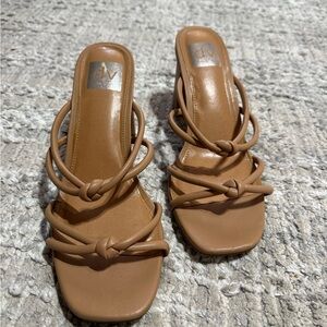 DV by Dolce Vita Women's Brown Knotted sandal heels